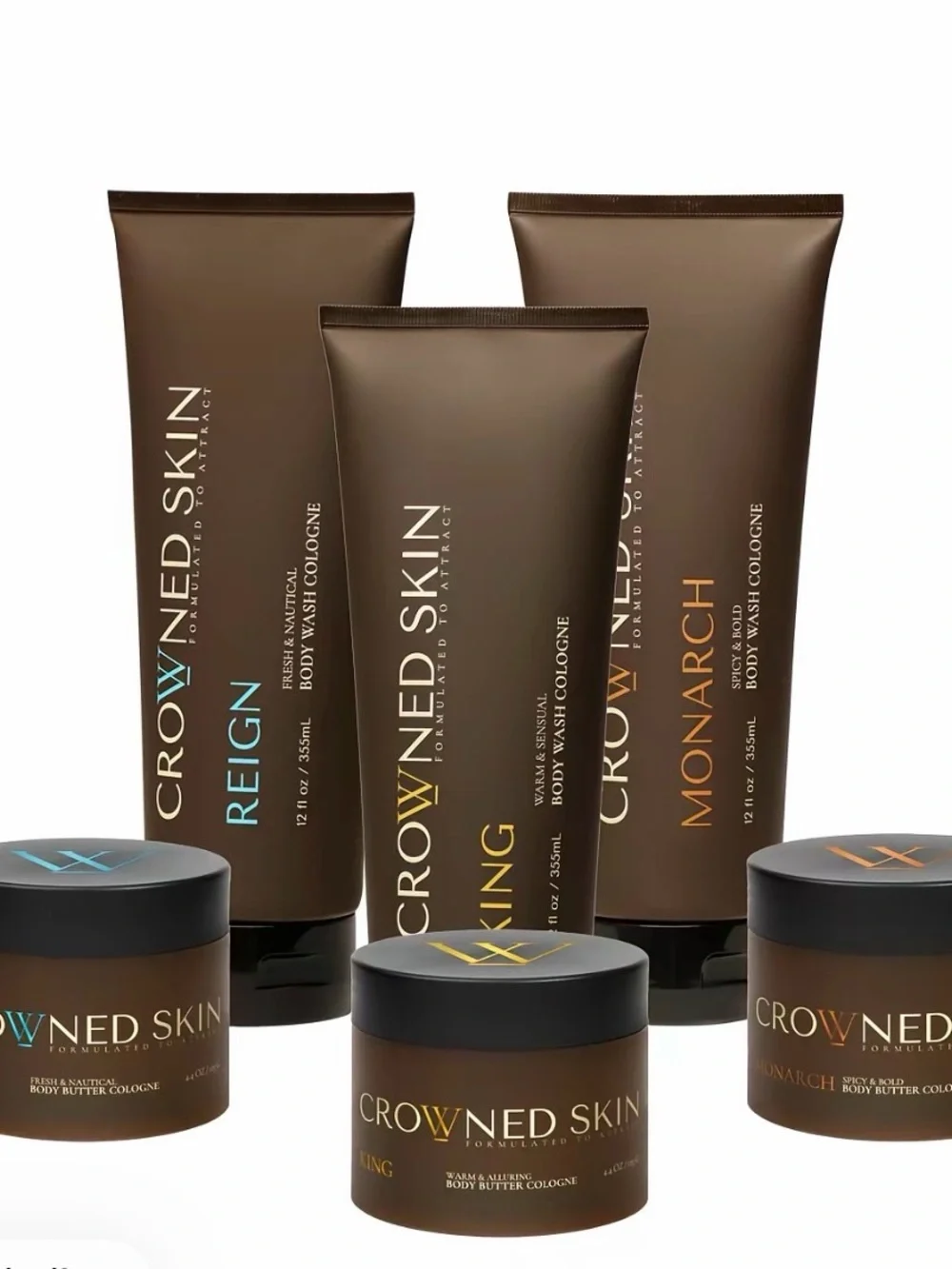 Crowned Skin Men’s Grooming Moisturizer Set - Brown